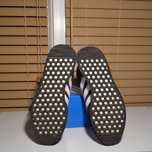 Mens Adidas I-5923 Maroon Boost Sneakers D97210 Size US 11.5 - Picture 7 of 11